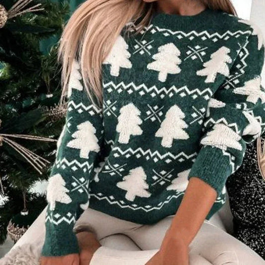 Alma | Christmas sweater with a Christmas tree motif