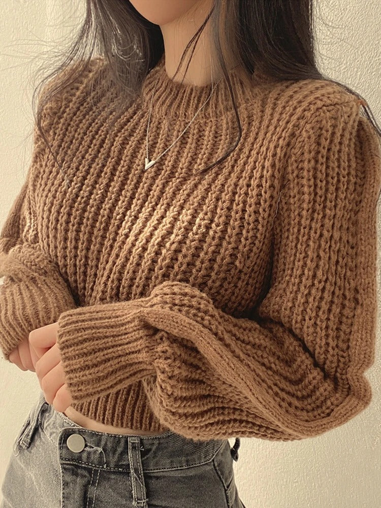 Larissa | Long sleeve lantern sweater for women