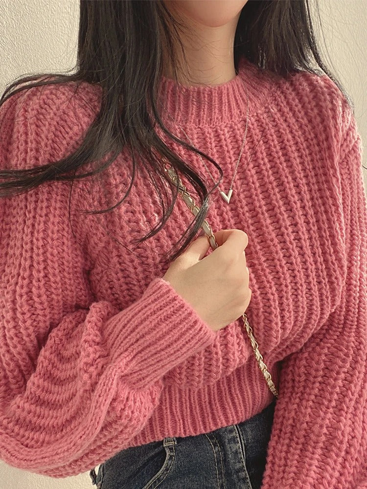 Larissa | Long sleeve lantern sweater for women