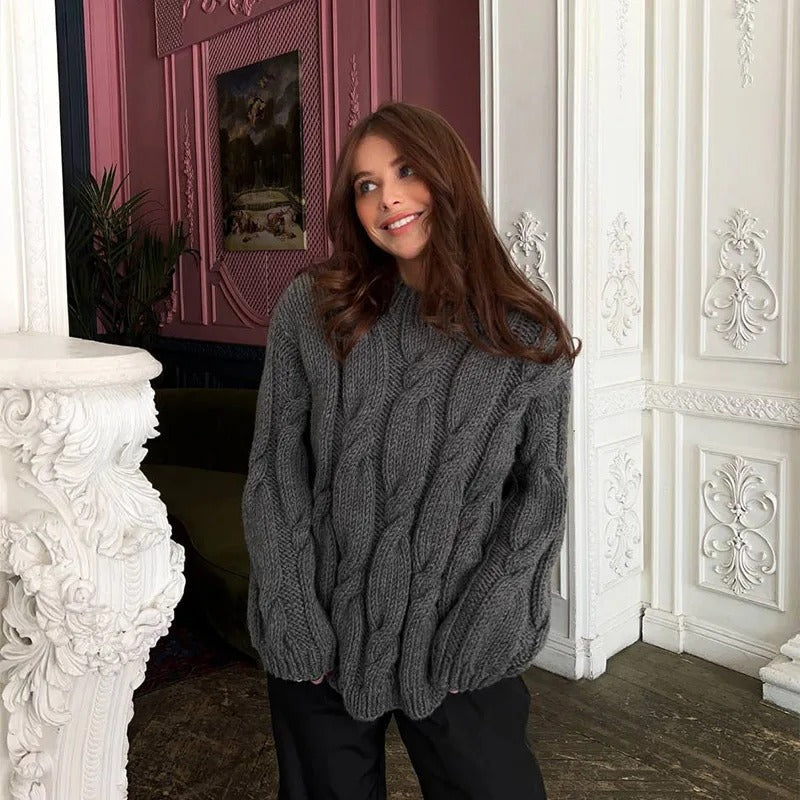 Ilse | Oversized knit sweater with wide sleeves for women