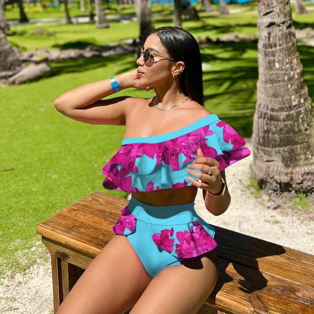 Janice® | One Shoulder Ruffle Swimsuit