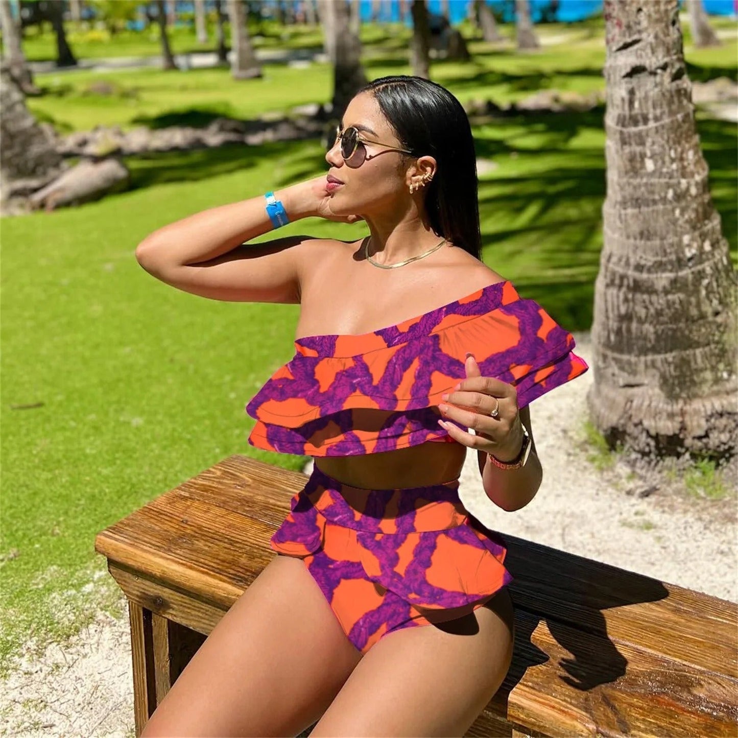 Janice® | One Shoulder Ruffle Swimsuit