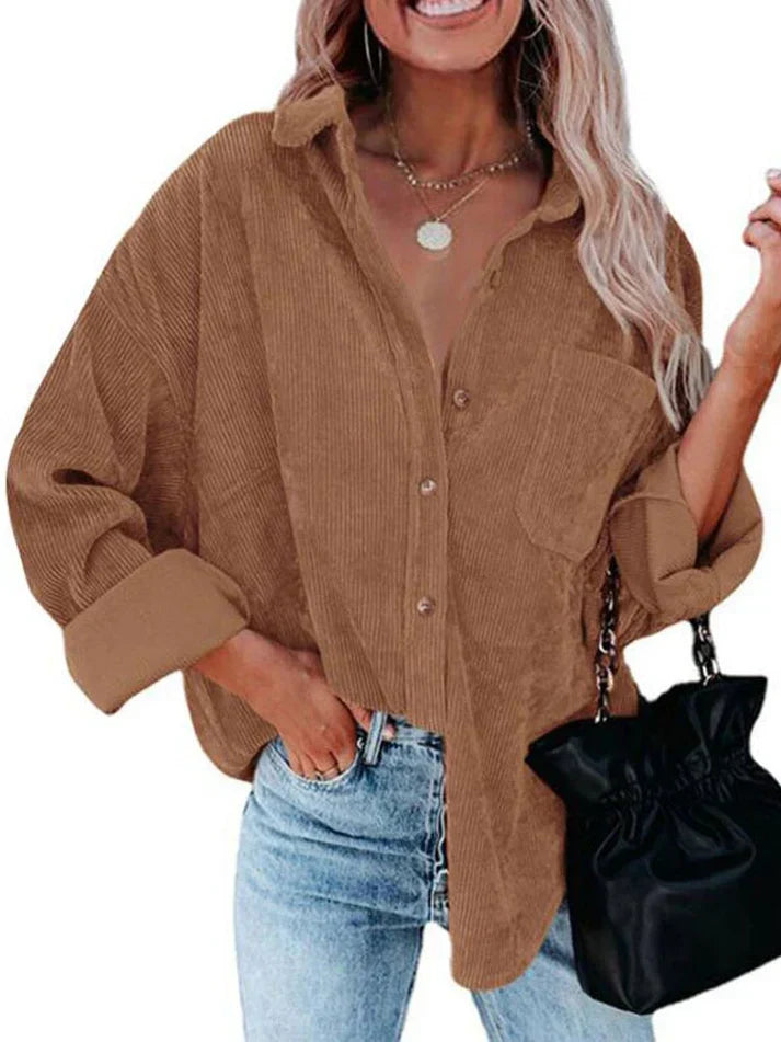 Bryget® | Rib Samtblouse
