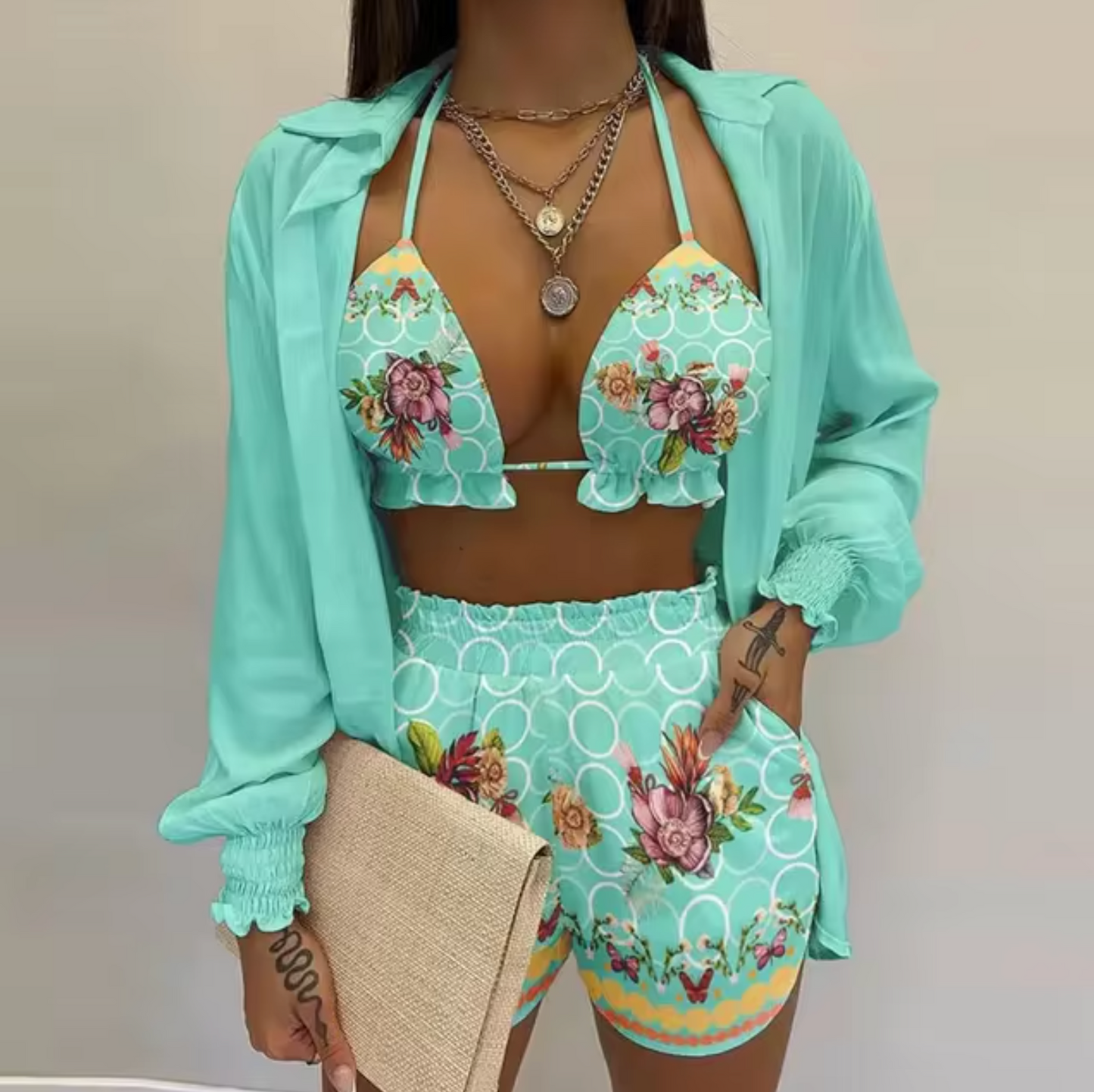 Eva® | Vibrant Print Swimsuit Set