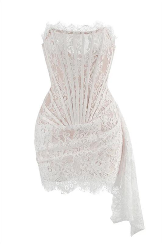 Ivanna® | Strapless Lace Corset Mini Dress Venus