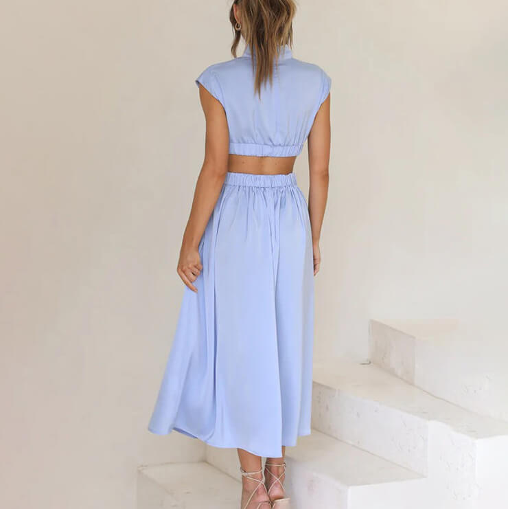 Paula® | High-Neck Pleated Dress