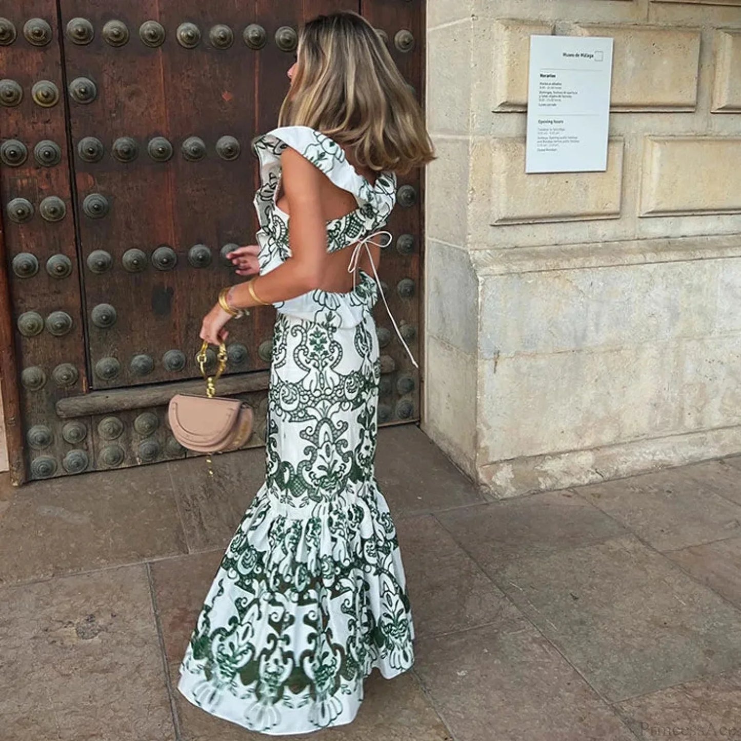 Vintage Cotton Floral Boho Dress