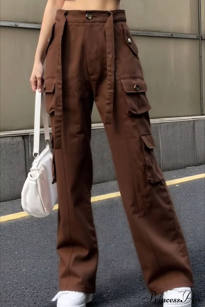 Vintage Denim Multi-Pocket Cargo Pants