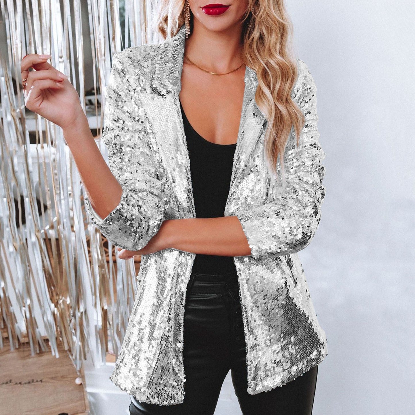 Taylor® | Elegant Sequin Blazer