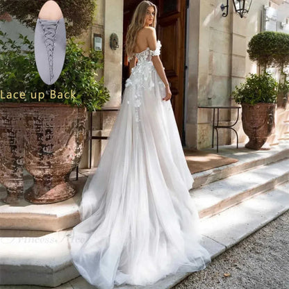 White Mermaid Lace Backless Wedding Dress
