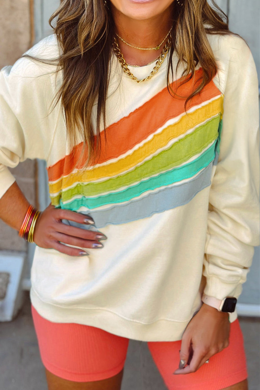 Amparo | Chic Sudadera Rainbow Loose