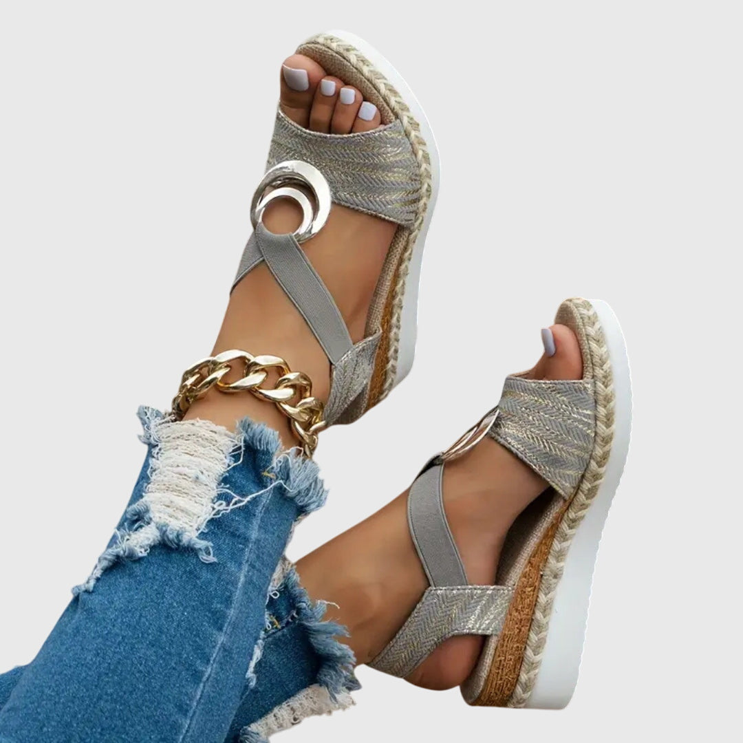 Gina | Women's Ankle Strap Wedge Sandals