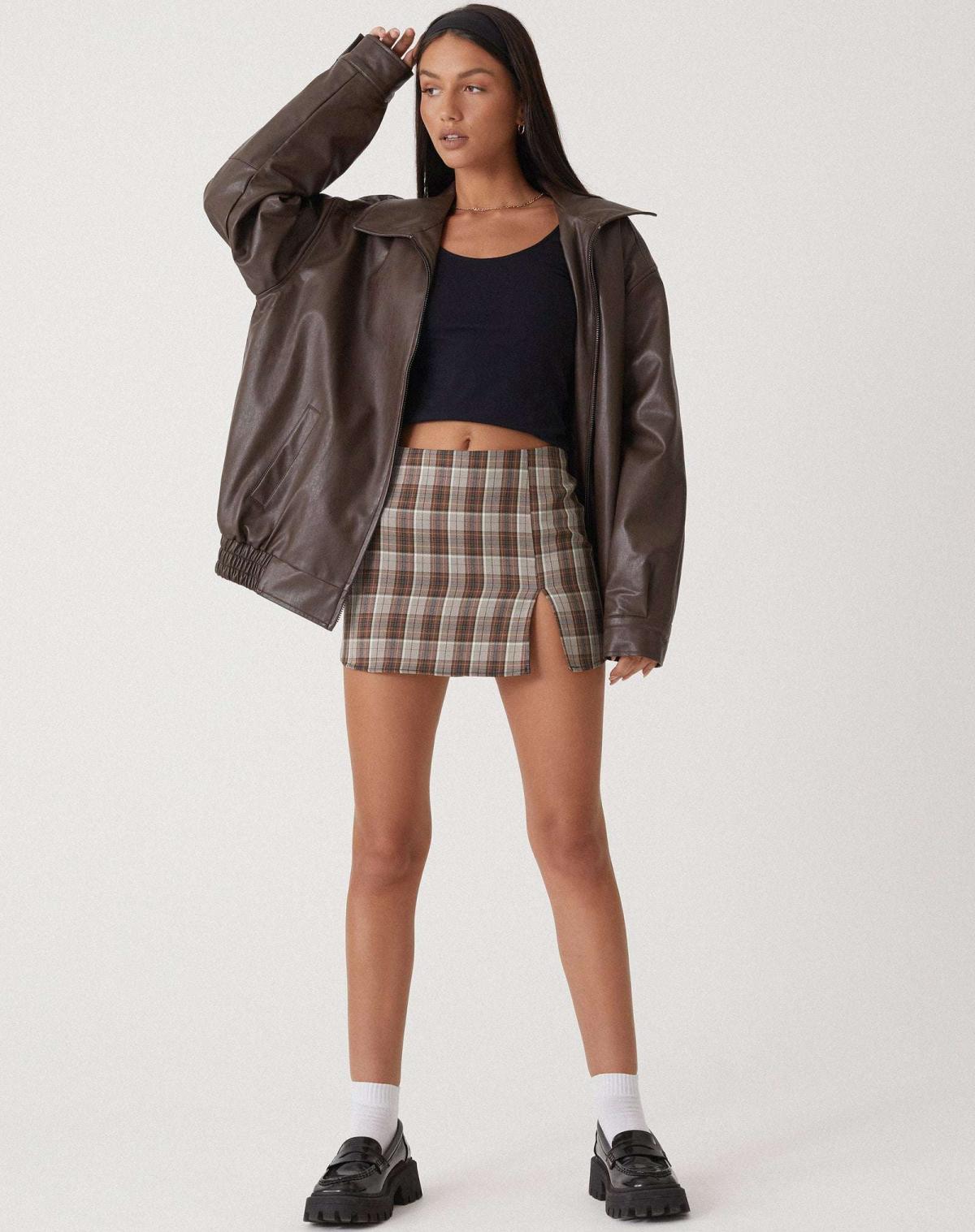 Maite® | Loose women's leather jacket