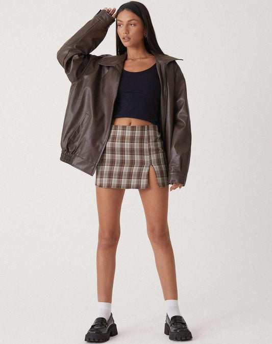 Maite® | Loose women's leather jacket