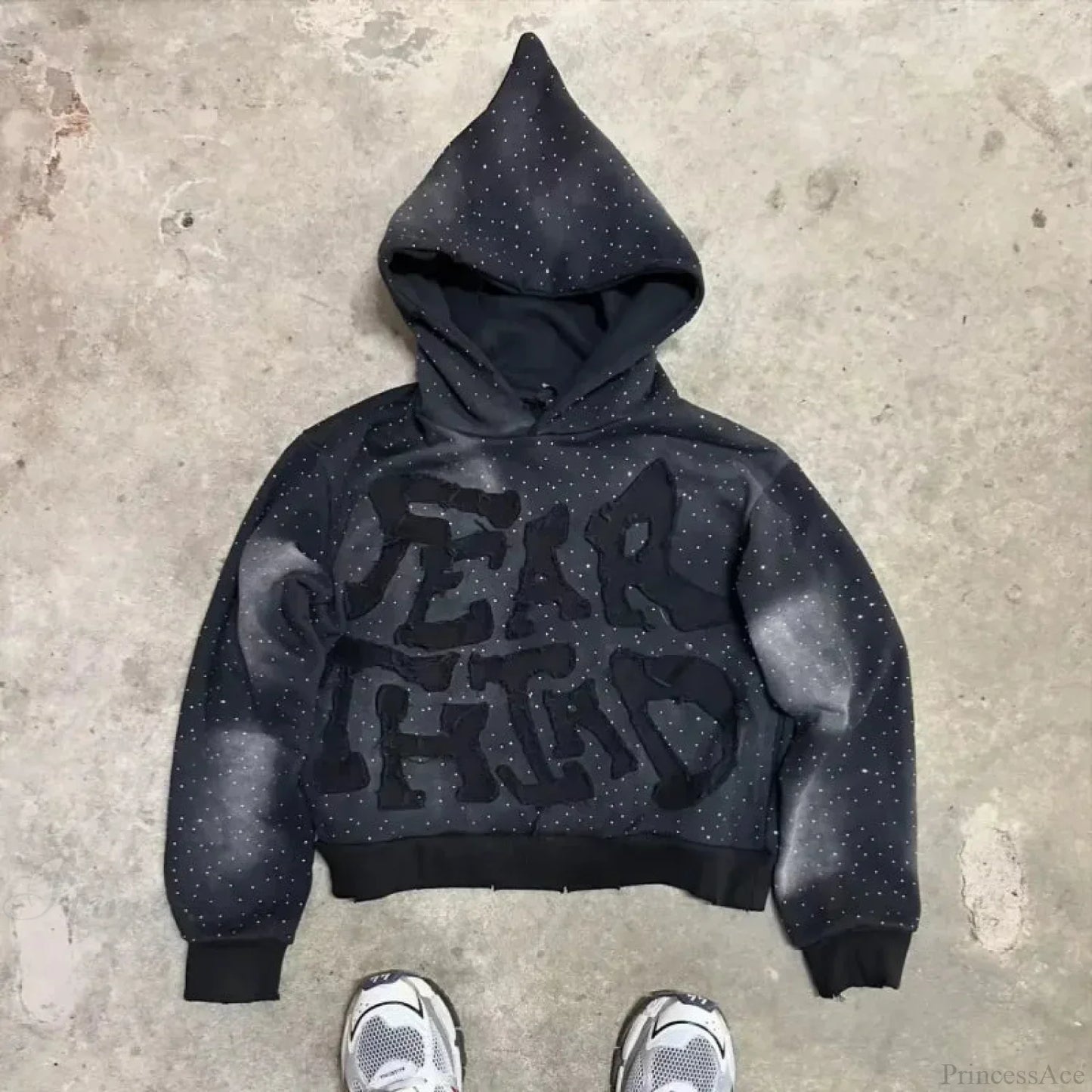 Y2K Gothic Skull Design Hoodie