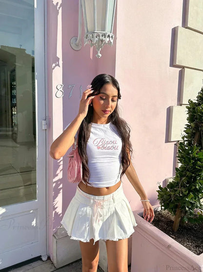 Y2k Letter Print Punk Crop Top T-shirt