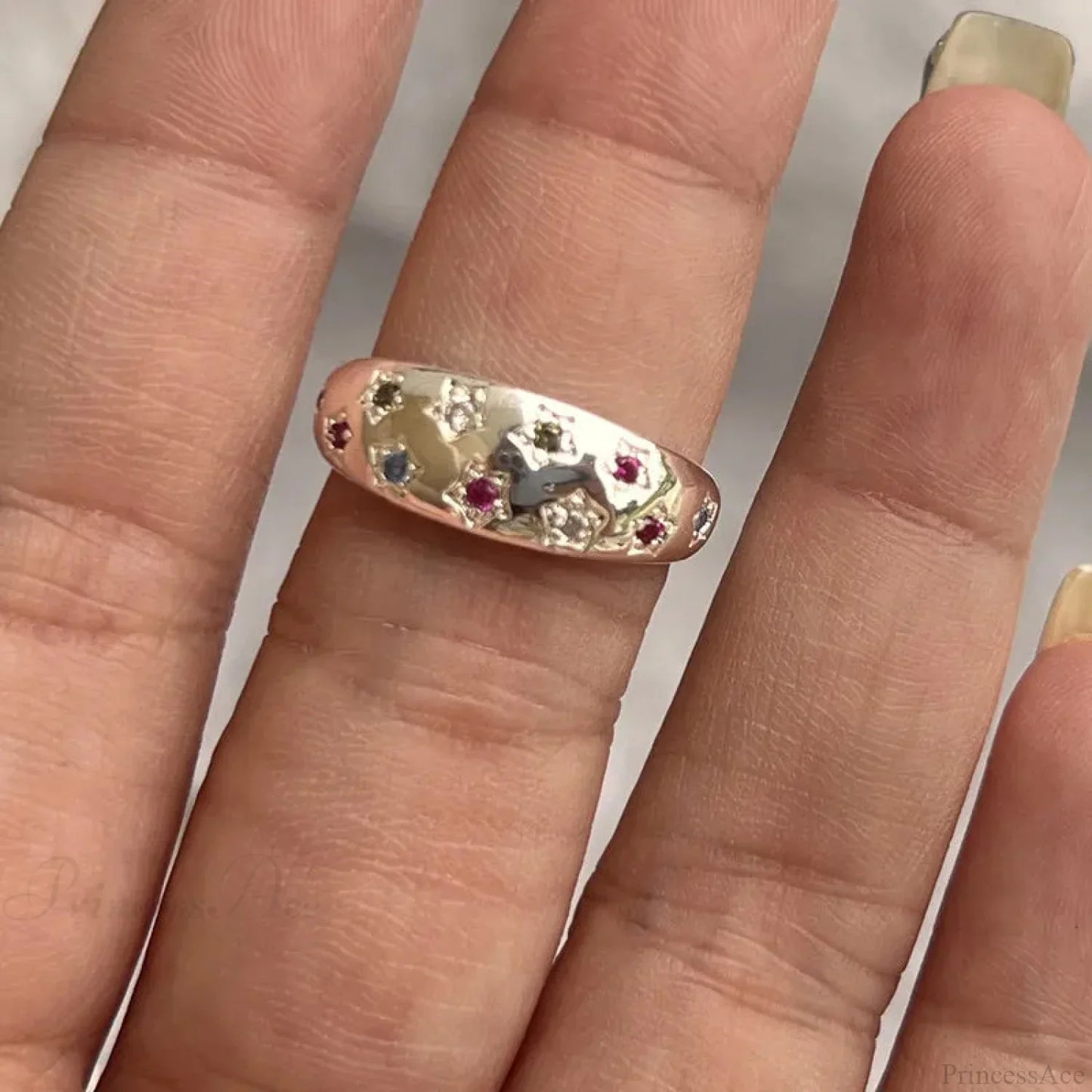 Y2K Transparent Heart Gothic Ring
