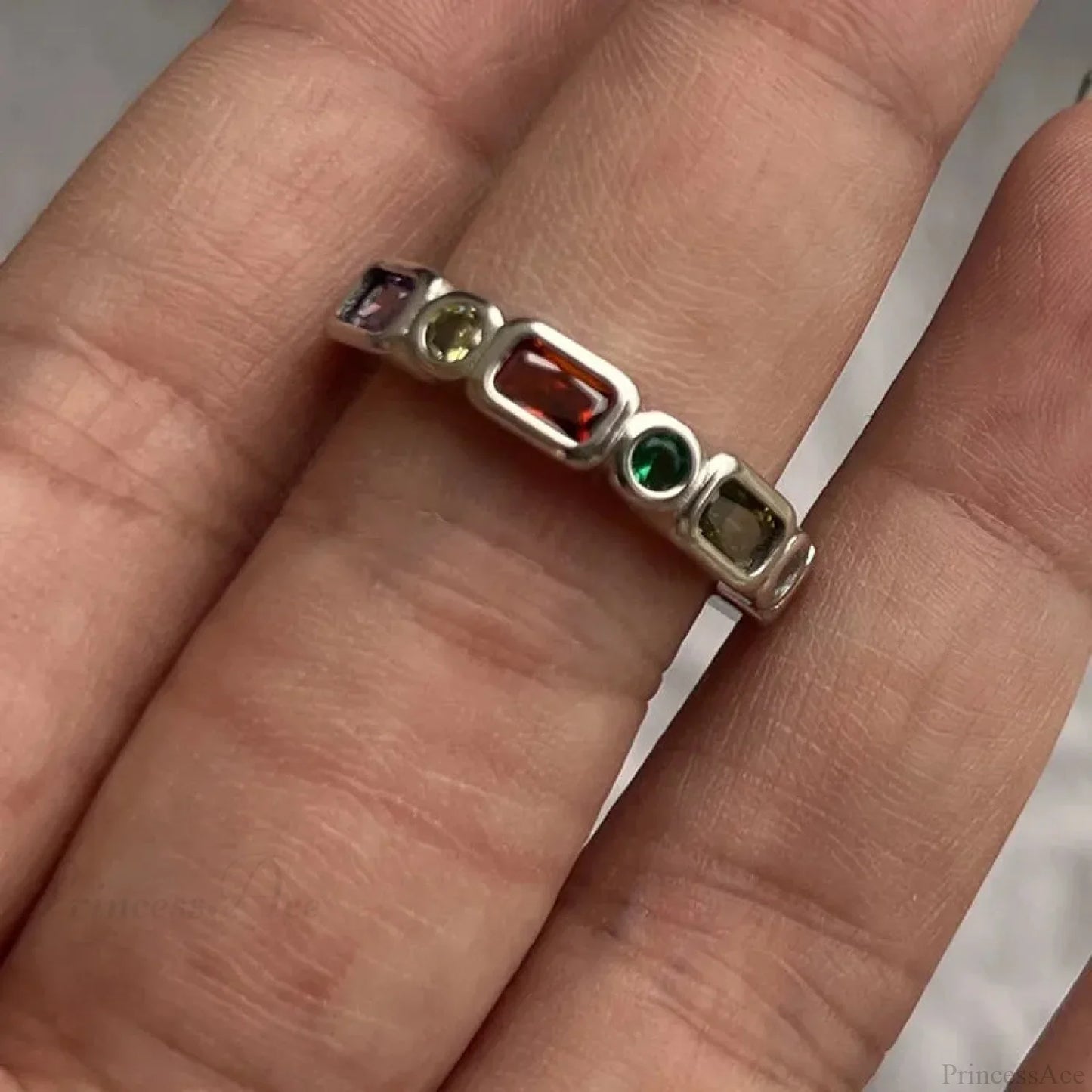 Y2K Transparent Heart Gothic Ring