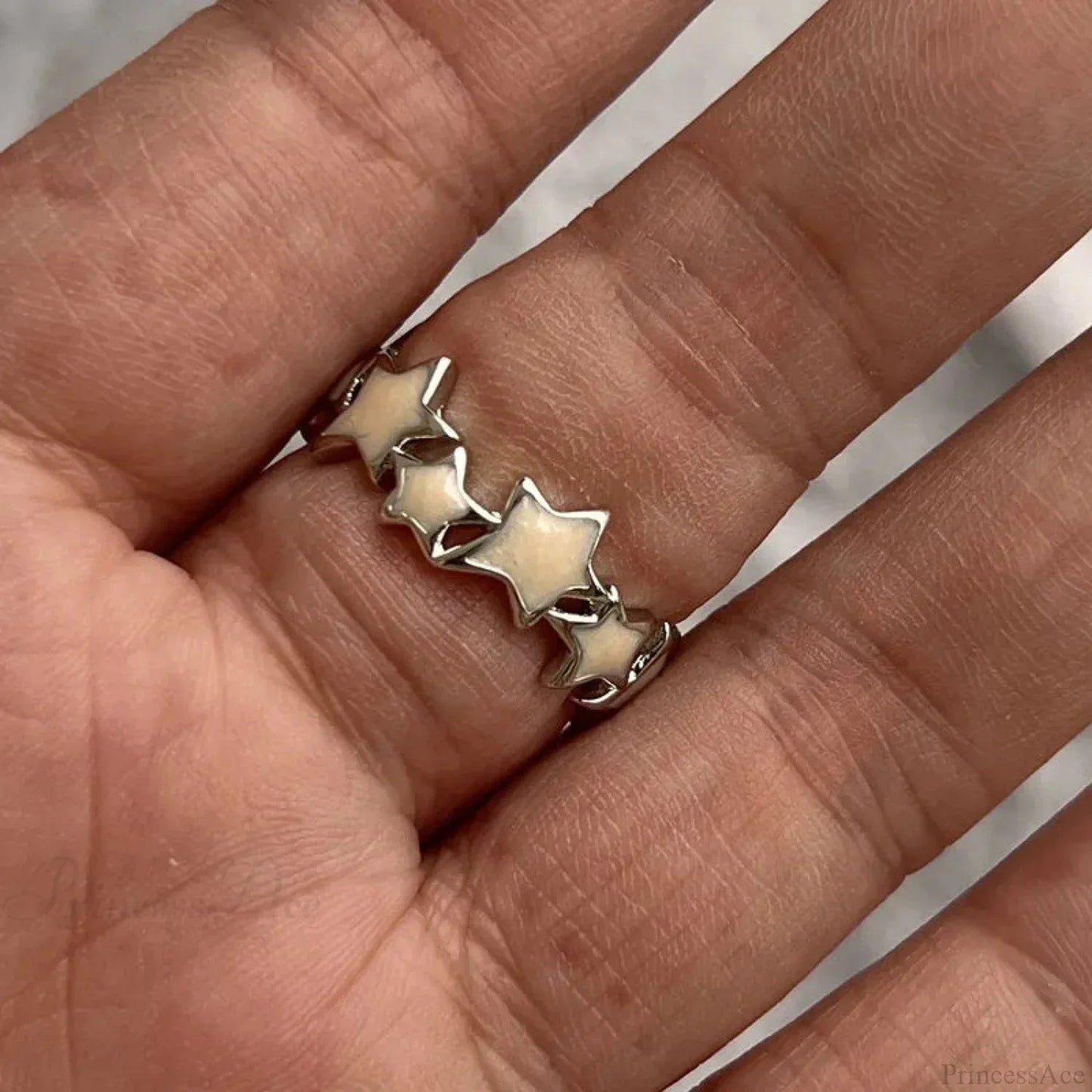 Y2K Transparent Heart Gothic Ring
