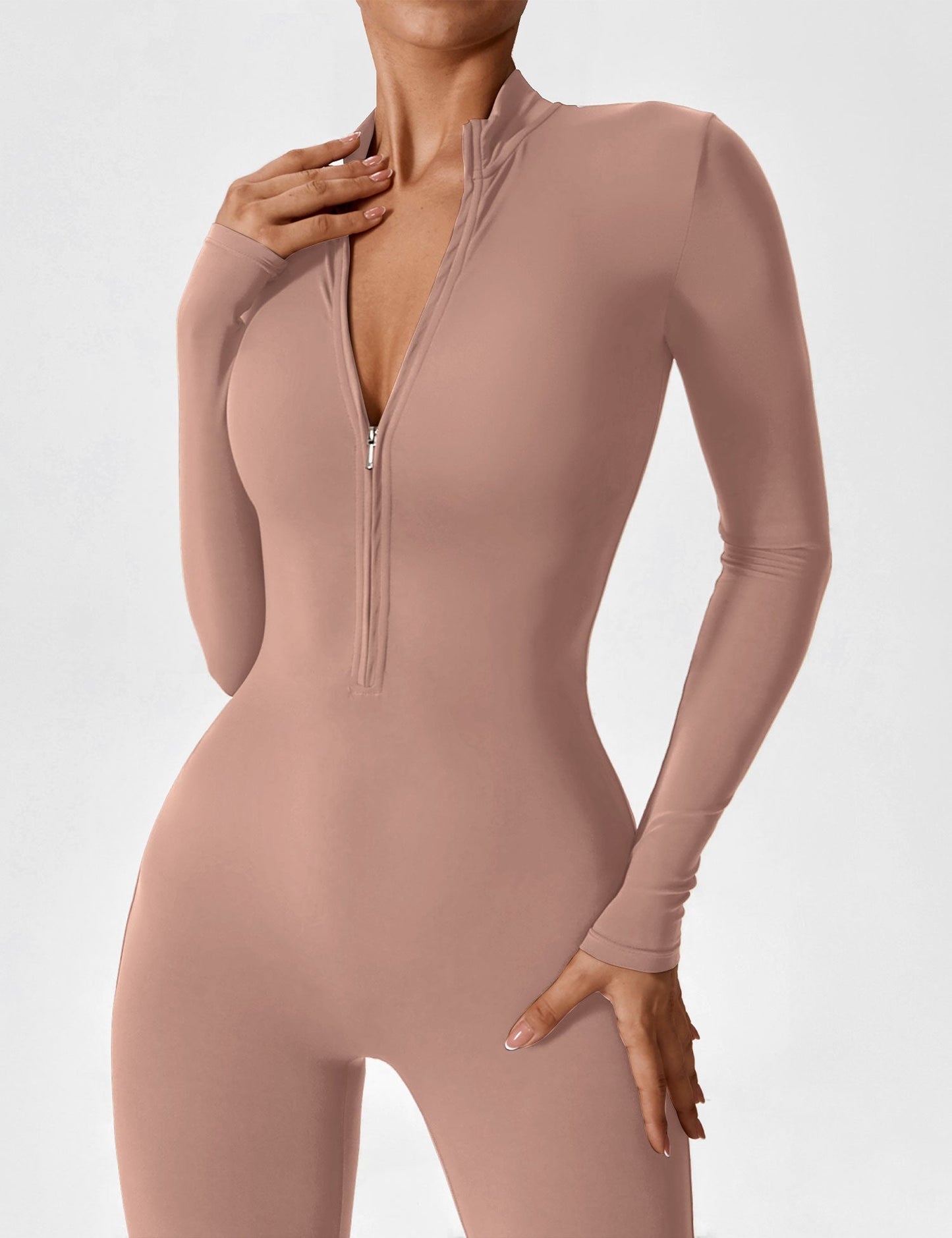 Julia | Women’s Spring Stretch Zip Up Jumpsuit