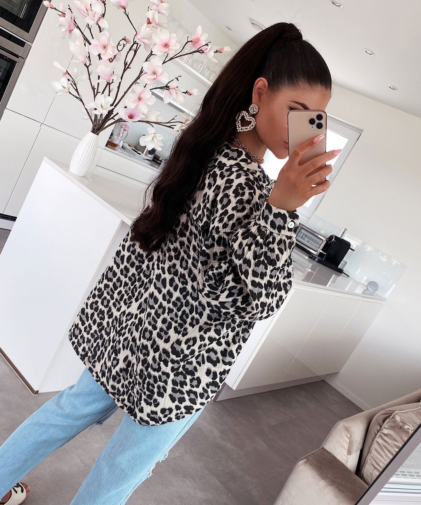 Yamila® | Blouse Freya Leo Brown Short