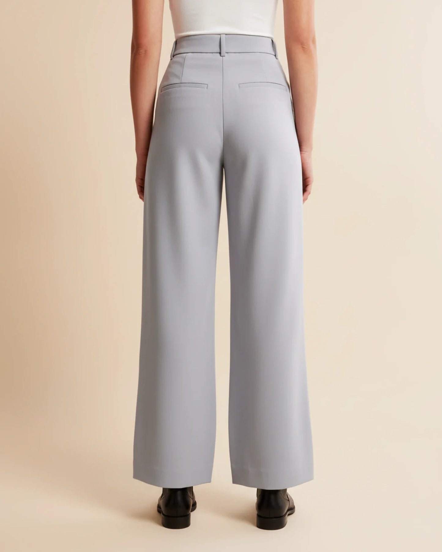 Zara | High Waist Pleated Leg Trousers with Tailored Fit