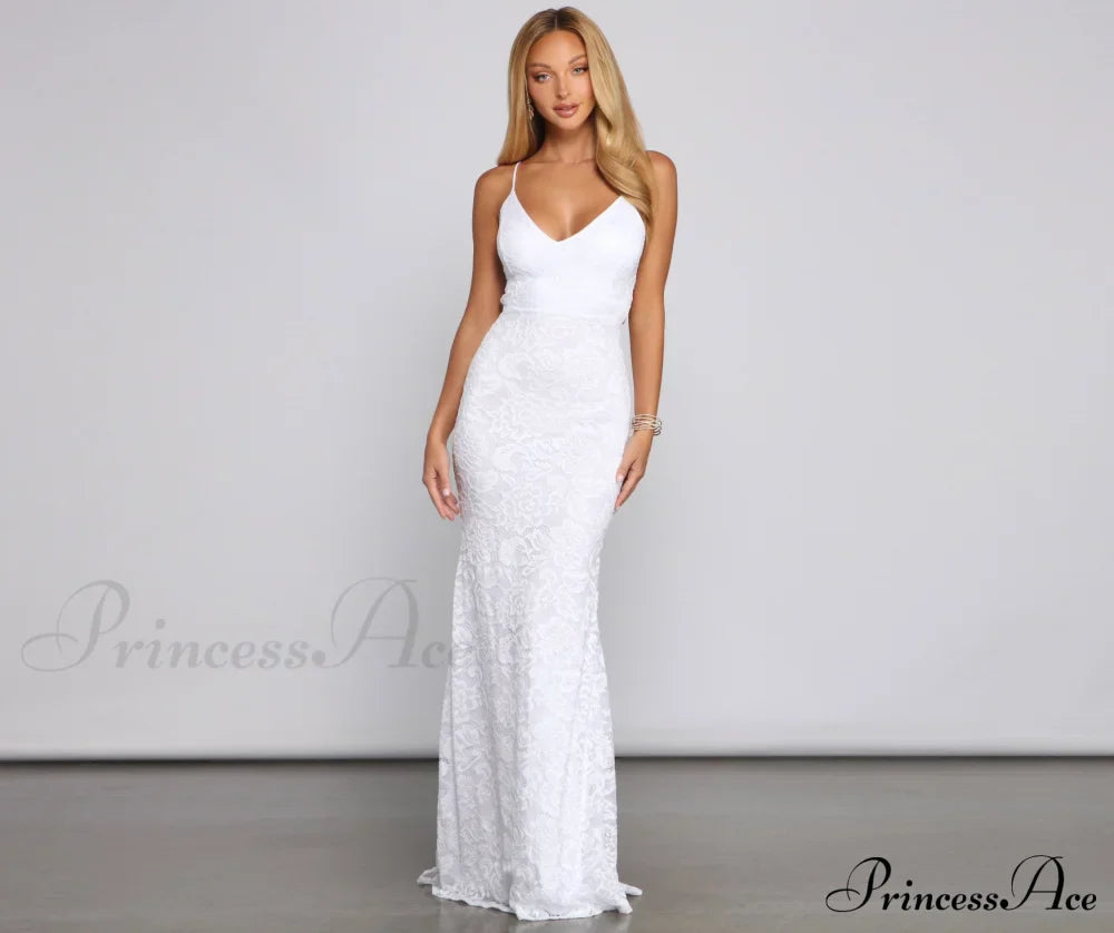 Zenaida Formal Sleeveless Charming Lace Mermaid Dress